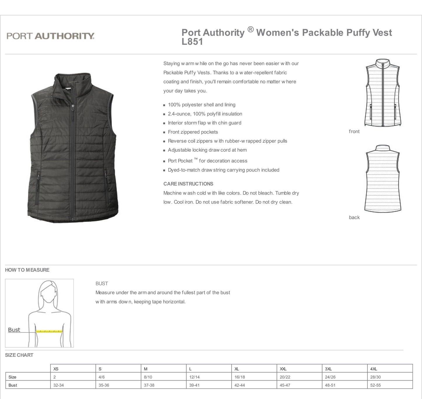 High School Lacrosse FAN - Puffer Vest - Women's