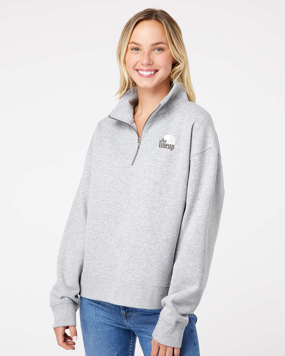 The Lineup - Sueded Fleece Quarter-Zip Sweatshirt (W22713) - Women's
