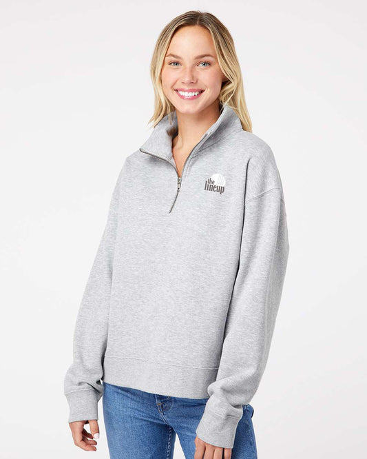 The Lineup - Sueded Fleece Quarter-Zip Sweatshirt (W22713) - Women's