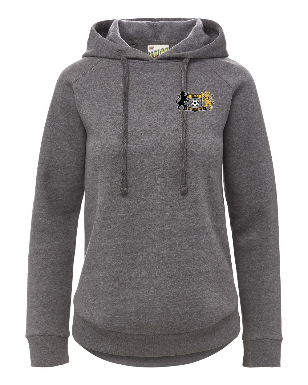 High School Soccer - Vintage Fleece Hooded Sweatshirt - Women's
