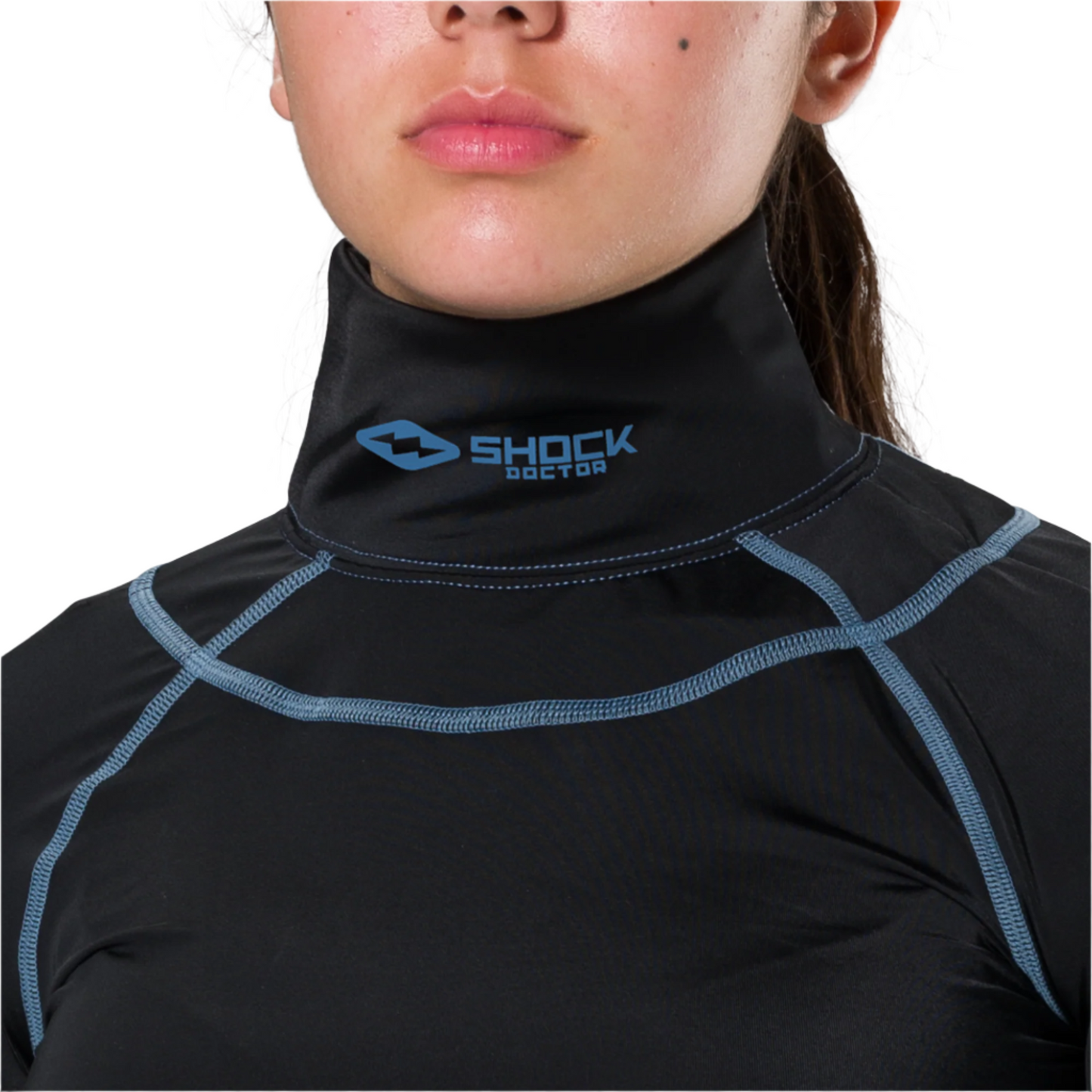 Mites -GIRL'S ULTRA COMPRESSION NECK GUARD HOCKEY SHIRT LONG SLEEVE - Women's/Girl's