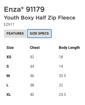 HFSA - Quarter Zip - Women's/Youth