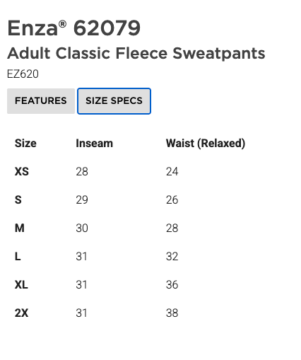 HFSA - Fleece Sweatpants - Adult/Youth
