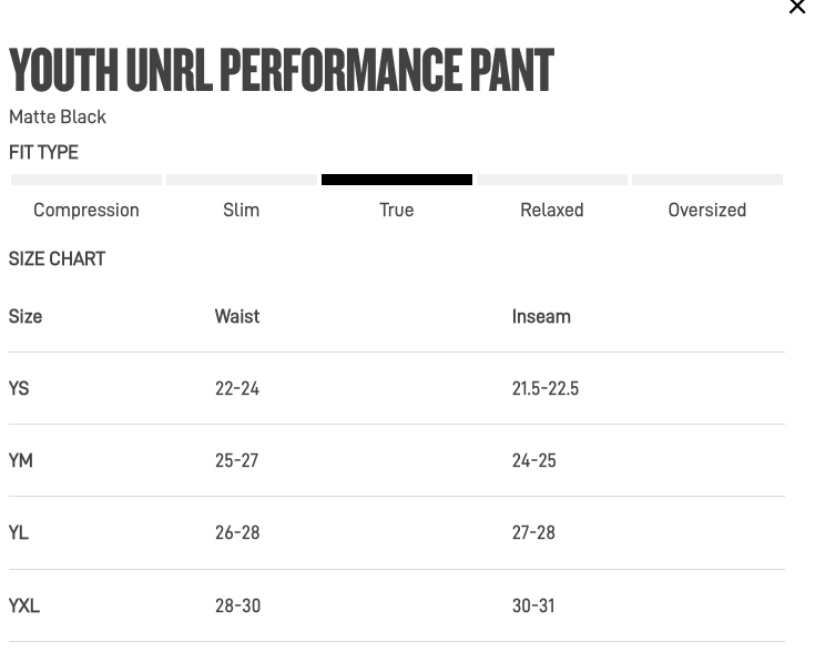 HHA -  UNRL Performance Pant - Adult/Youth