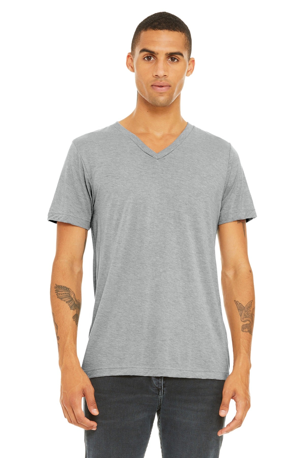Unisex Triblend Short Sleeve V-Neck Te