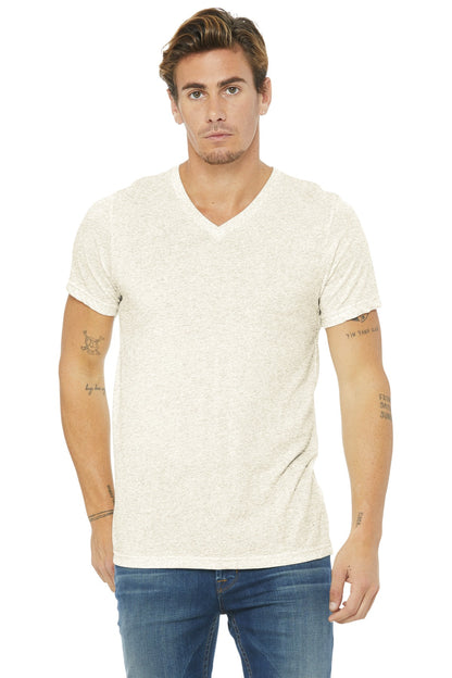 Unisex Triblend Short Sleeve V-Neck Te
