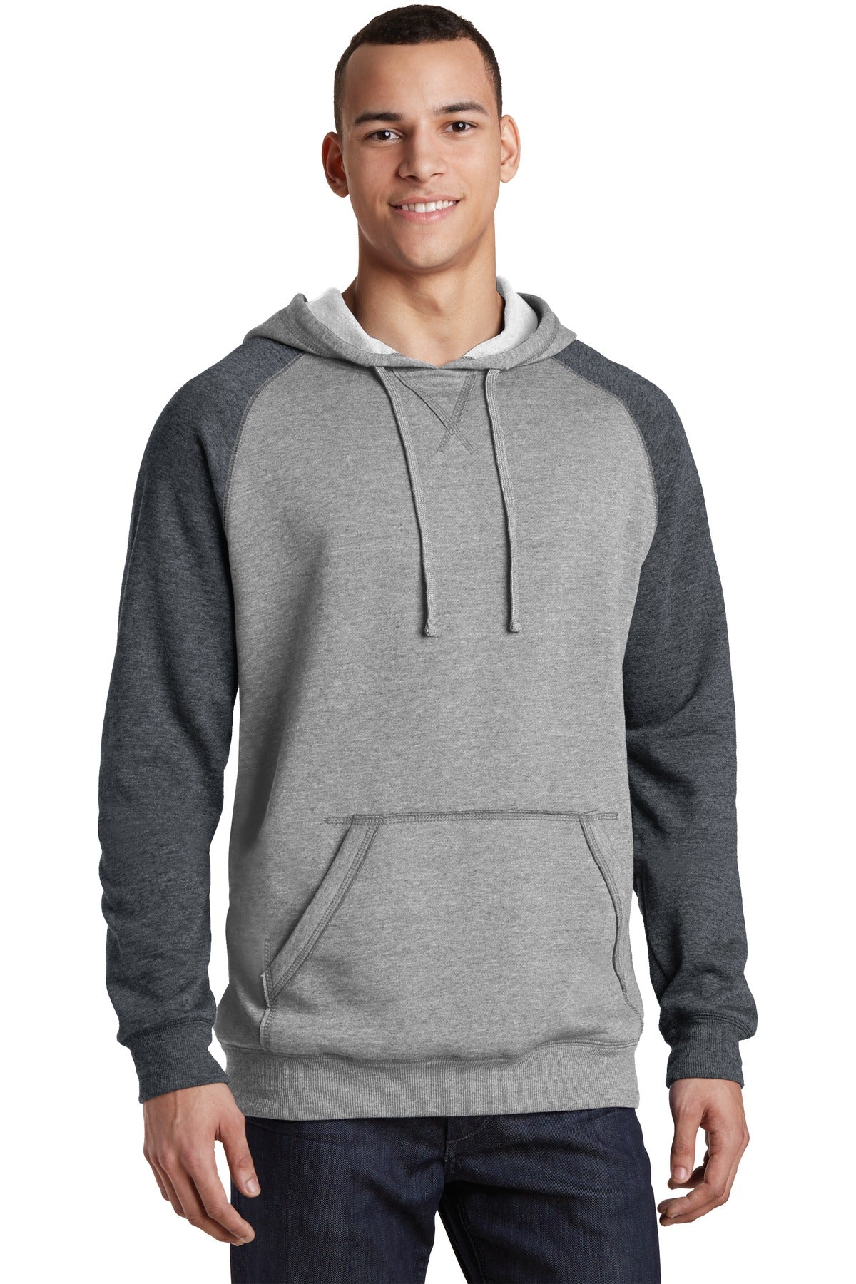 Young Mens Lightweight Fleece Raglan Hoodie