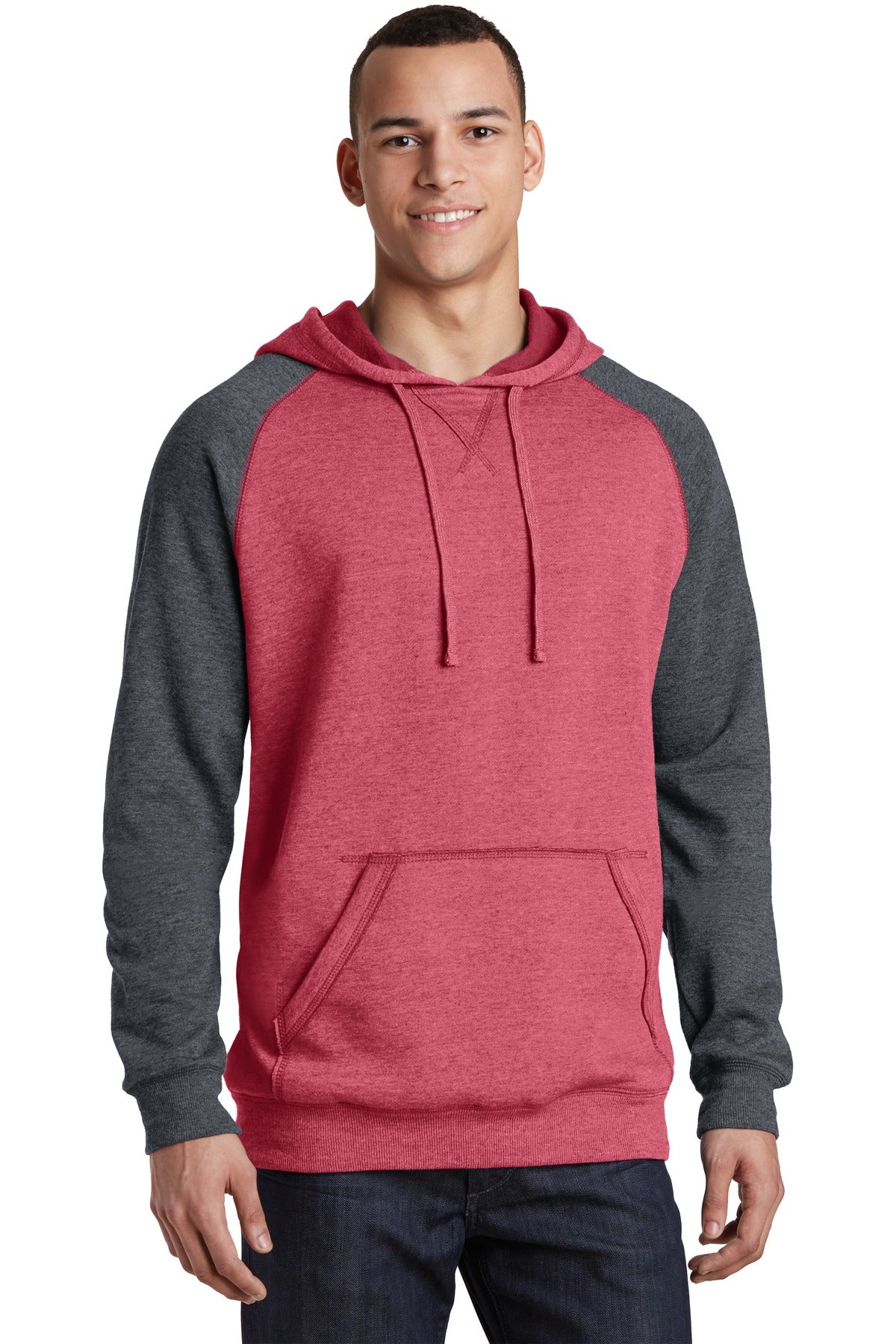 Young Mens Lightweight Fleece Raglan Hoodie