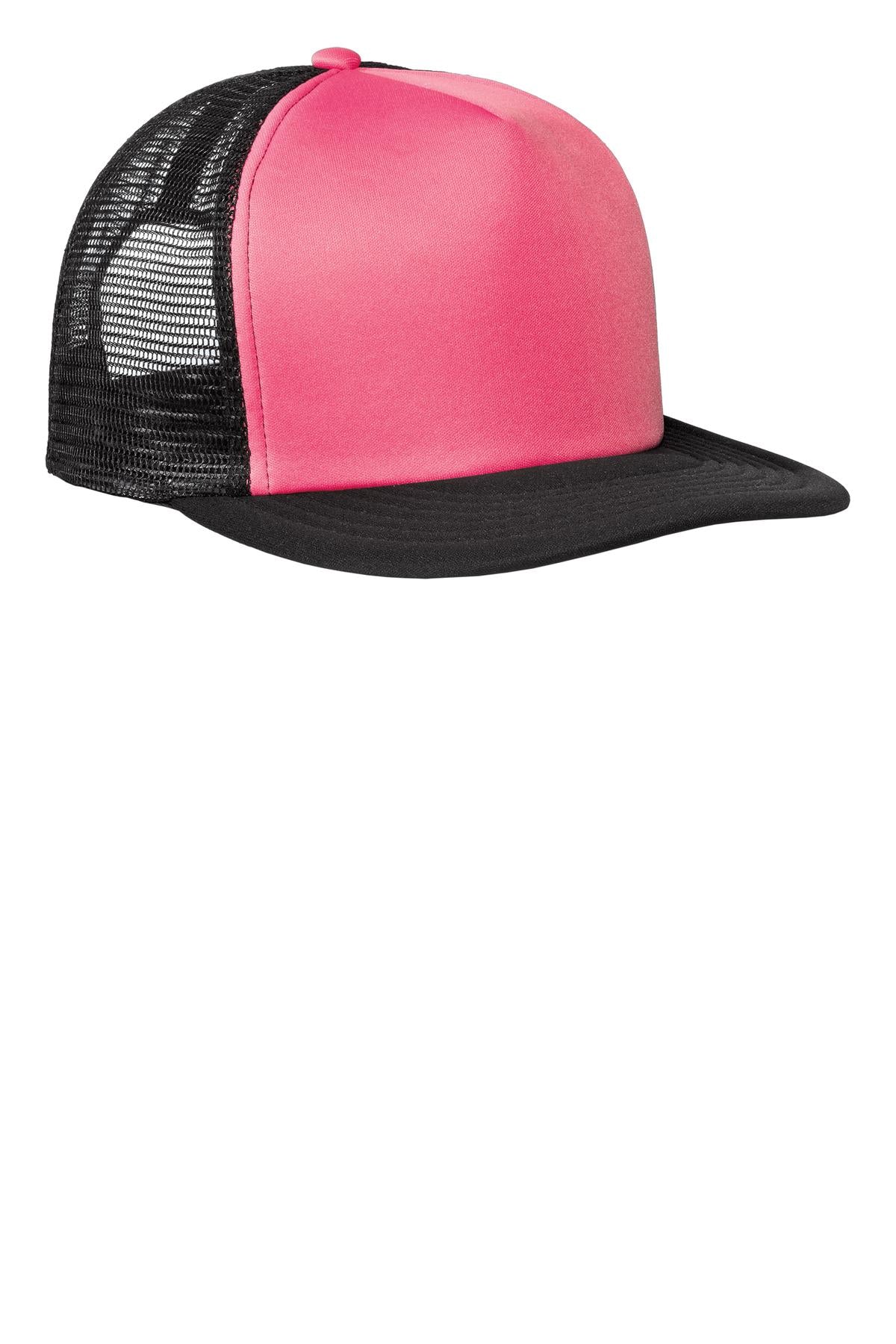 Flat Bill Snapback Trucker Cap