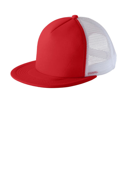 Flat Bill Snapback Trucker Cap