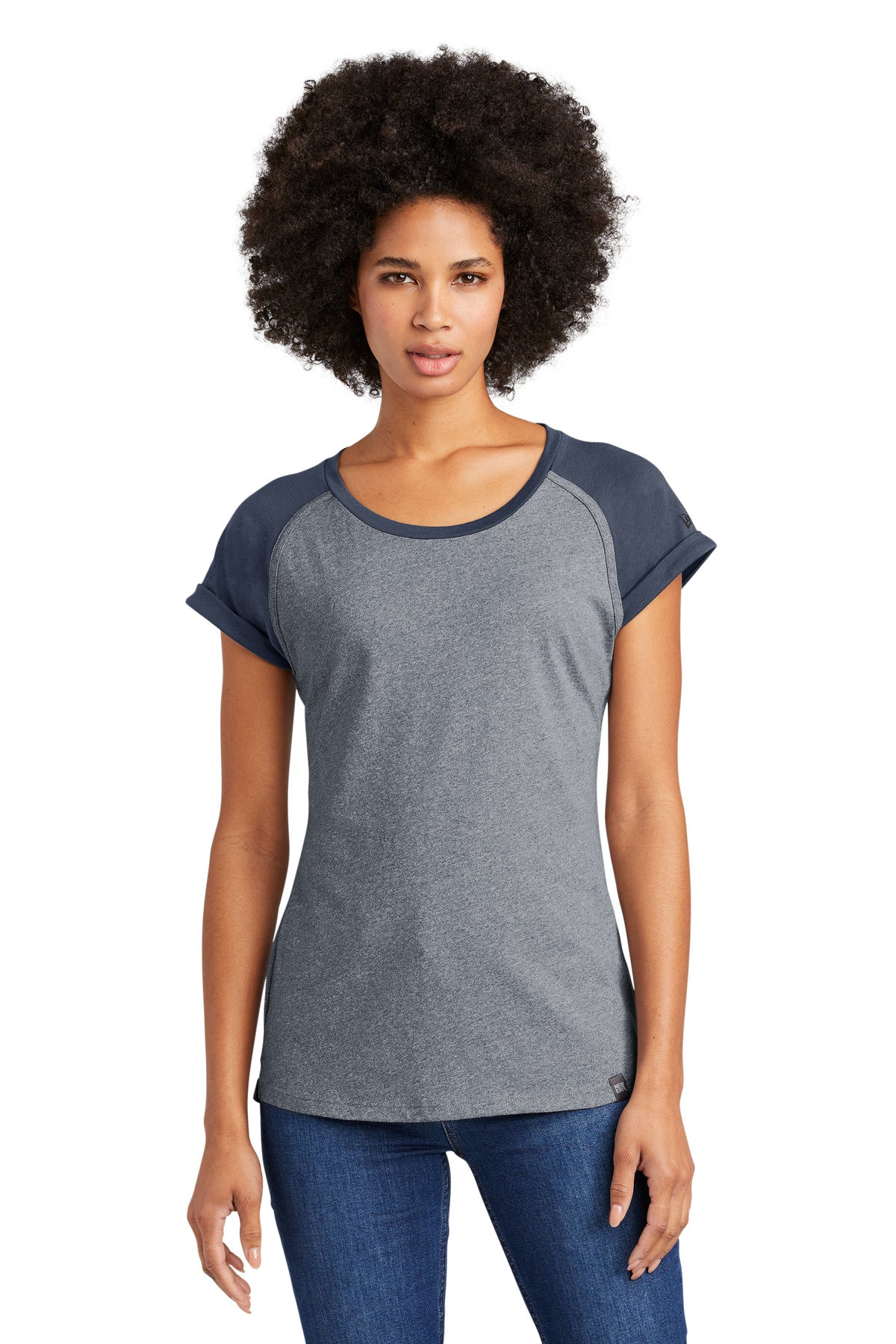 Ladies Heritage Blend Varsity Tee
