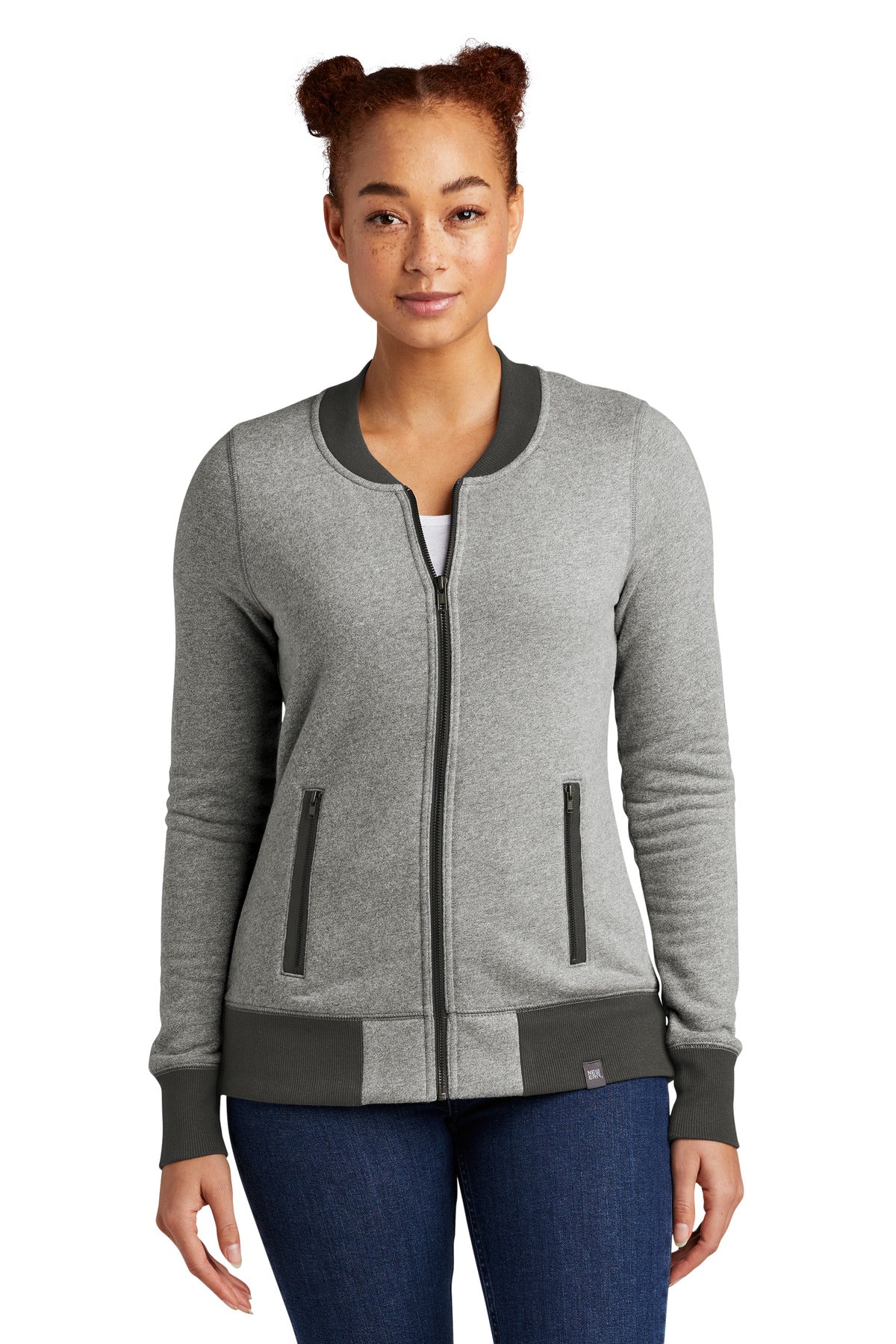 Ladies French Terry Baseball Full-Zip