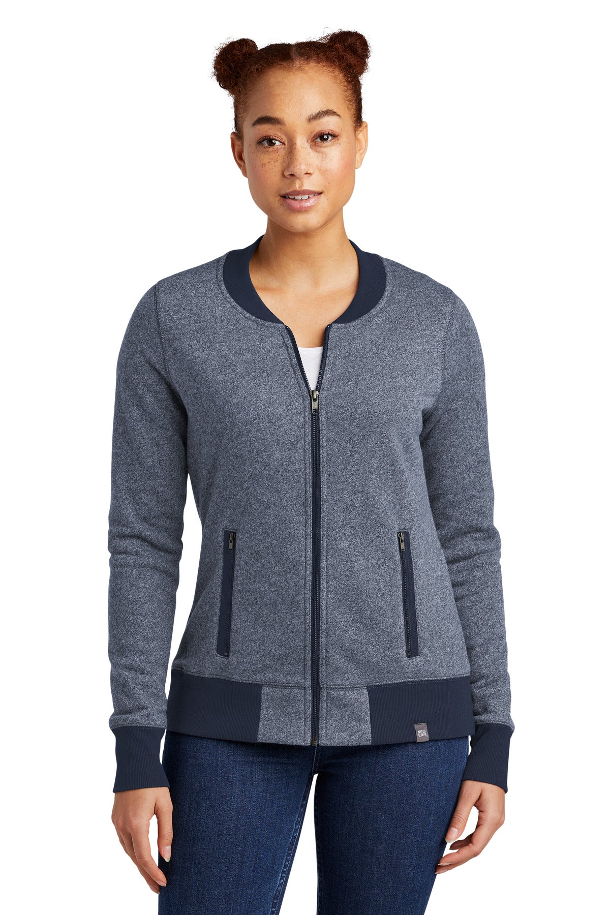 Ladies French Terry Baseball Full-Zip
