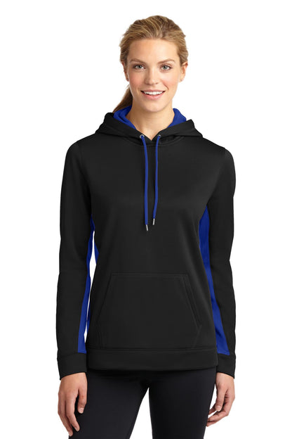 Ladies Sport-Wick® Fleece Colorblock Hooded Pullover
