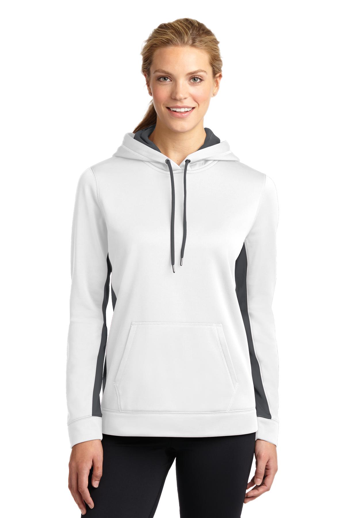 Ladies Sport-Wick® Fleece Colorblock Hooded Pullover