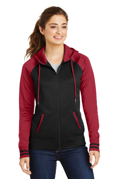Ladies Sport-Wick® Varsity Fleece Full-Zip Hooded Jacket