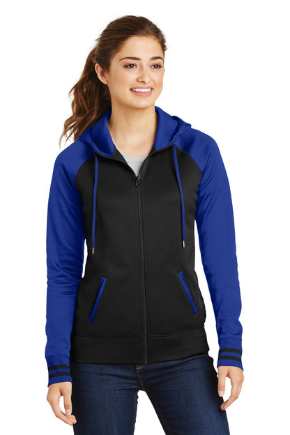Ladies Sport-Wick® Varsity Fleece Full-Zip Hooded Jacket