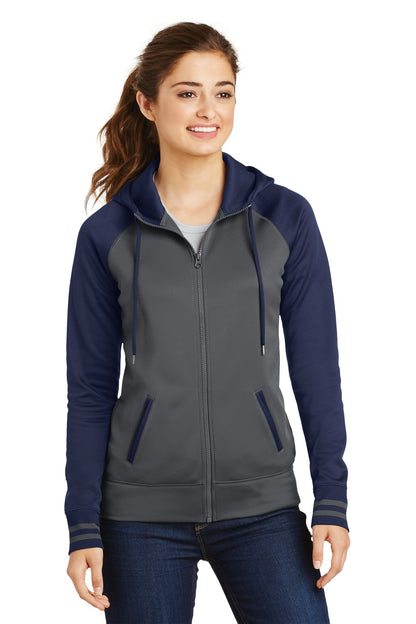 Ladies Sport-Wick® Varsity Fleece Full-Zip Hooded Jacket