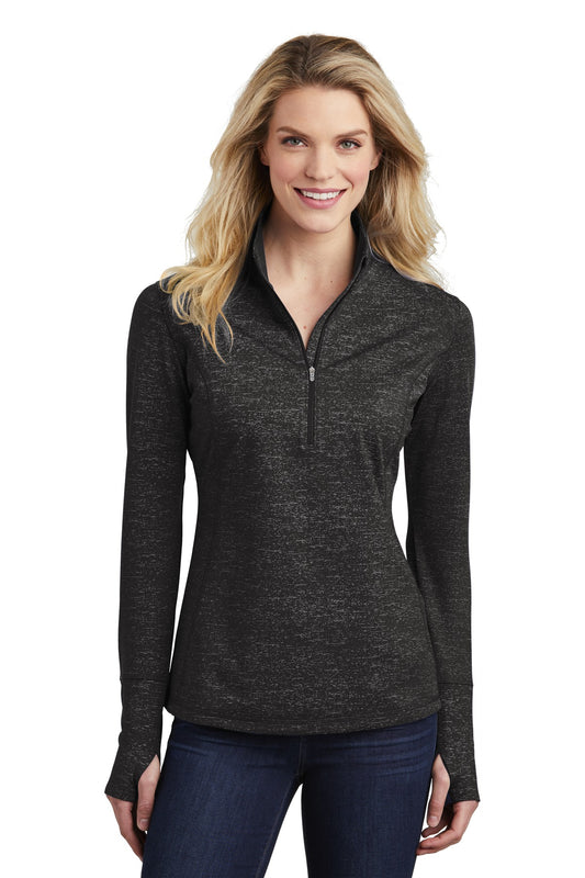 Ladies Sport-Wick ® Stretch Reflective Heather 1/2-Zip Pullover