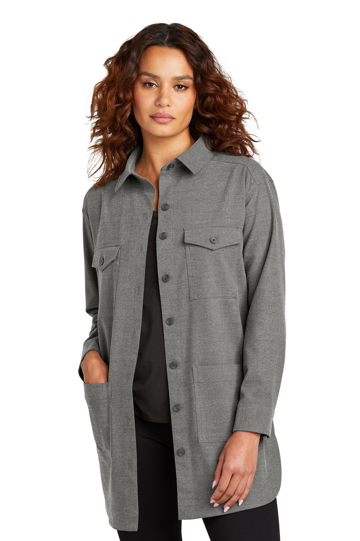 Women's Long Sleeve Twill Overshirt
