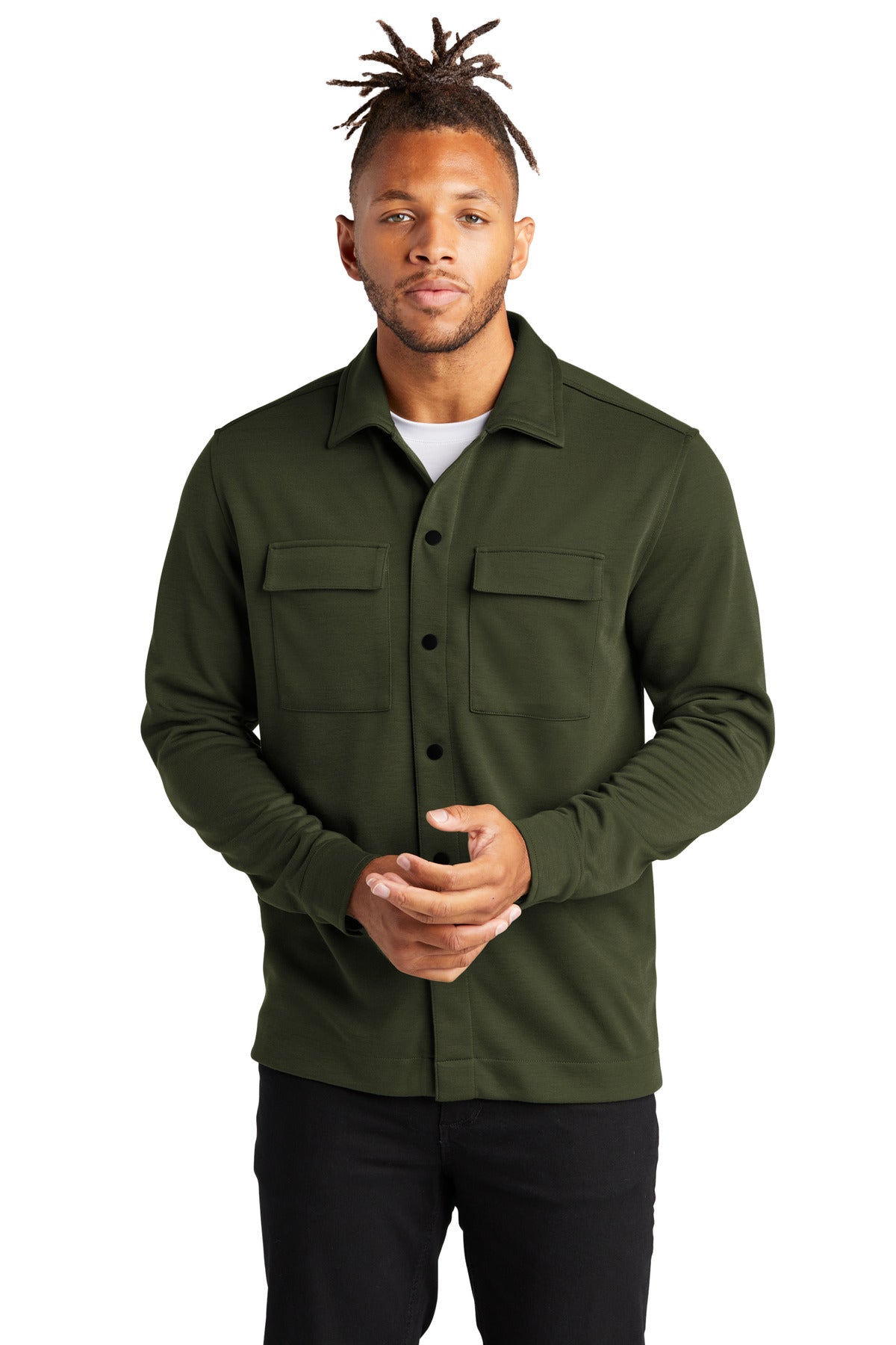 Double-Knit Snap Front Jacket