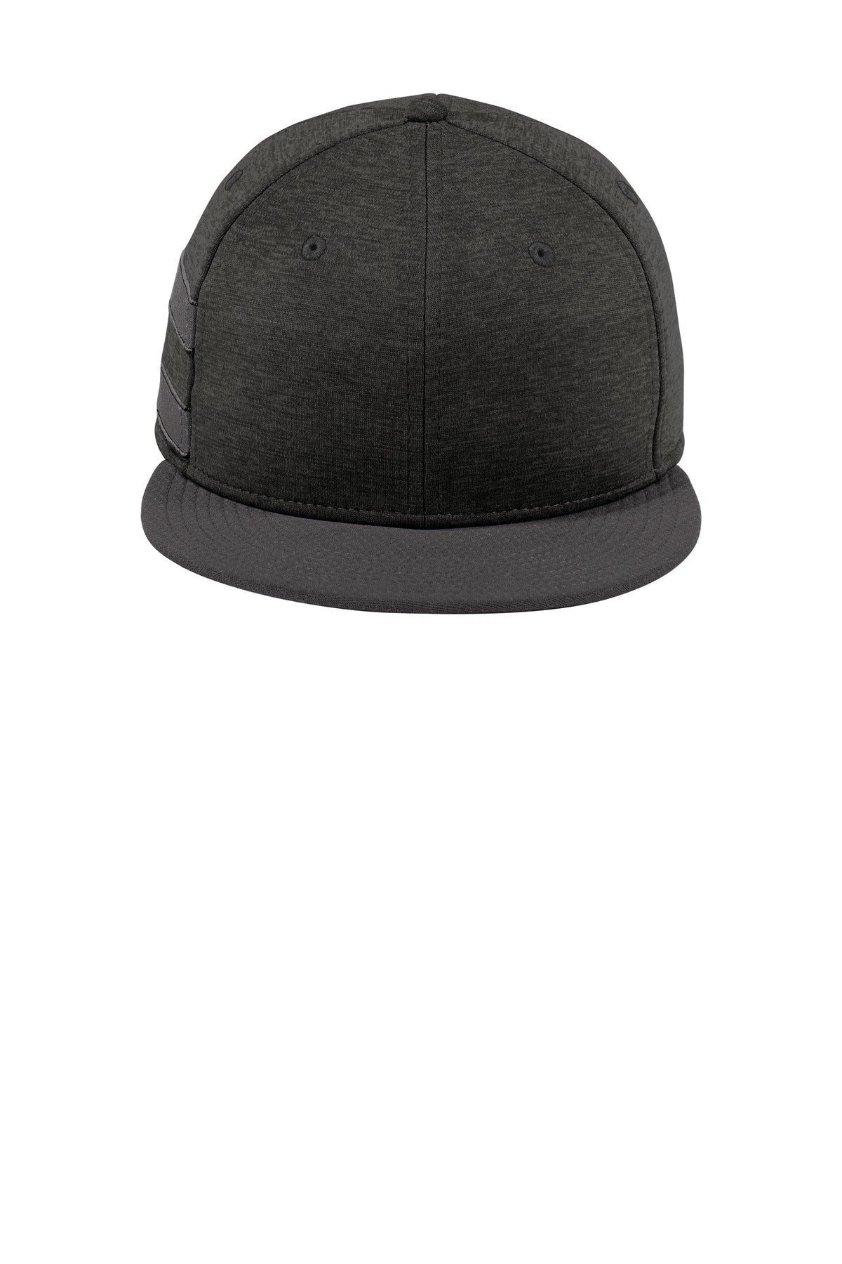 Shadow Heather Striped Flat Bill Snapback Cap
