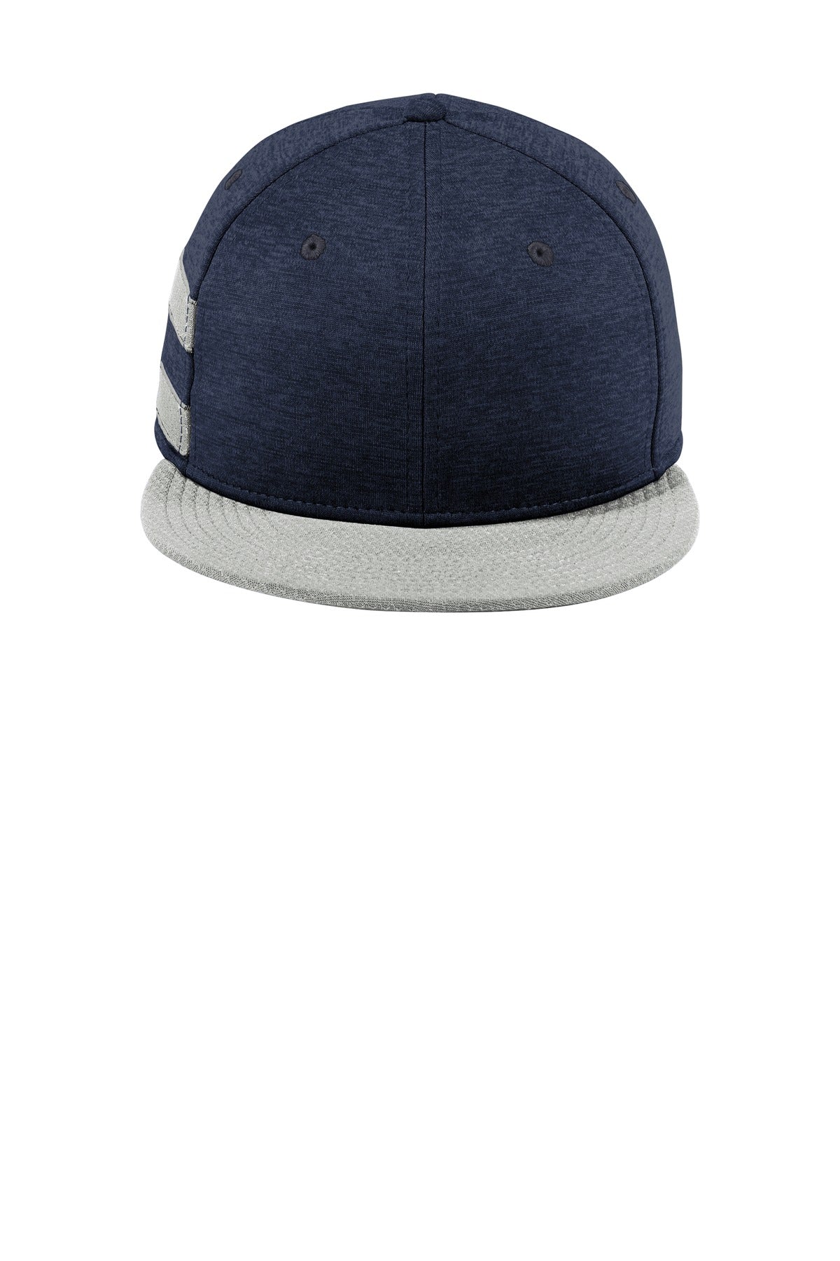 Shadow Heather Striped Flat Bill Snapback Cap