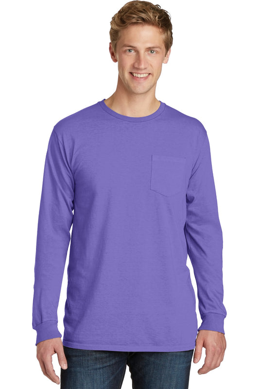 Beach Wash® Garment-Dyed Long Sleeve Pocket Tee