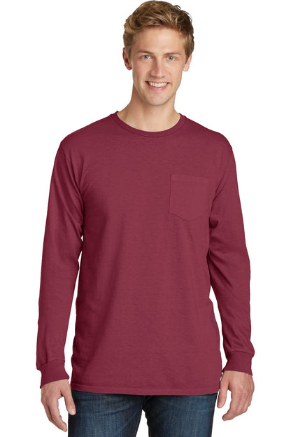 Beach Wash® Garment-Dyed Long Sleeve Pocket Tee