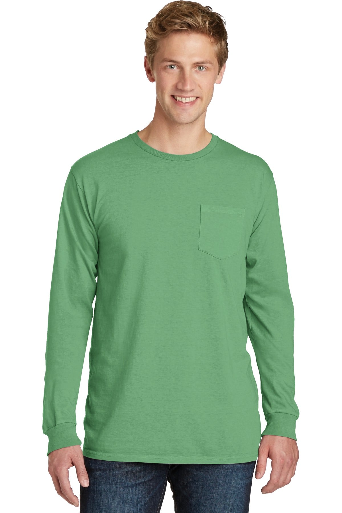 Beach Wash® Garment-Dyed Long Sleeve Pocket Tee