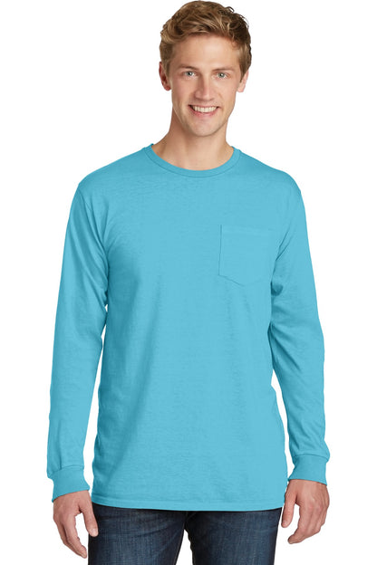 Beach Wash® Garment-Dyed Long Sleeve Pocket Tee