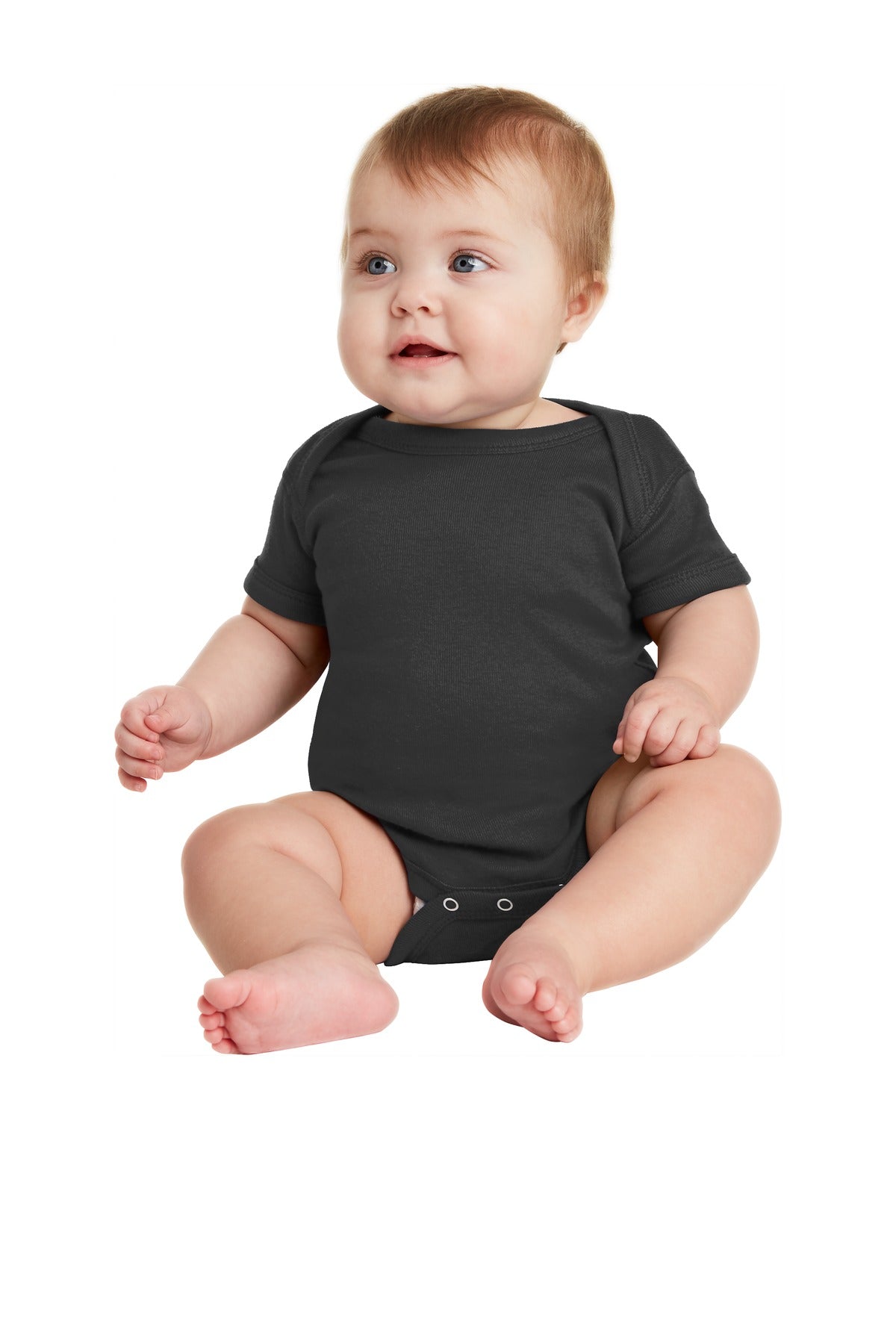 Infant Short Sleeve Baby Rib Bodysuit
