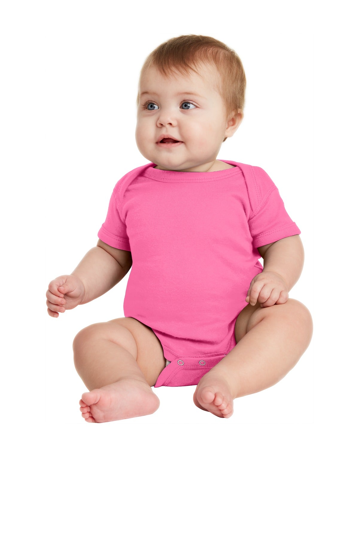 Infant Short Sleeve Baby Rib Bodysuit