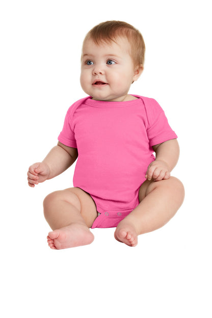 Infant Short Sleeve Baby Rib Bodysuit