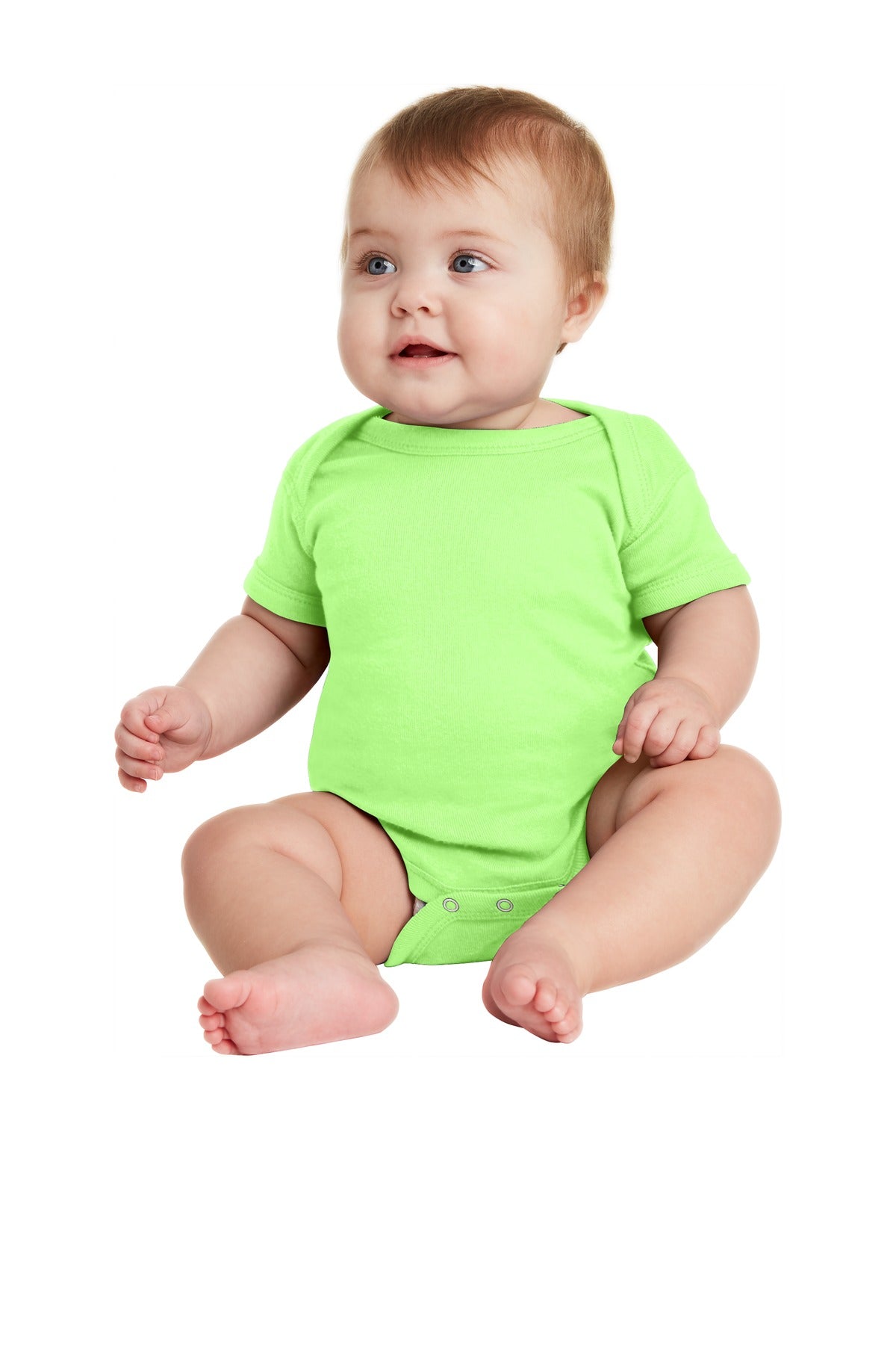 Infant Short Sleeve Baby Rib Bodysuit