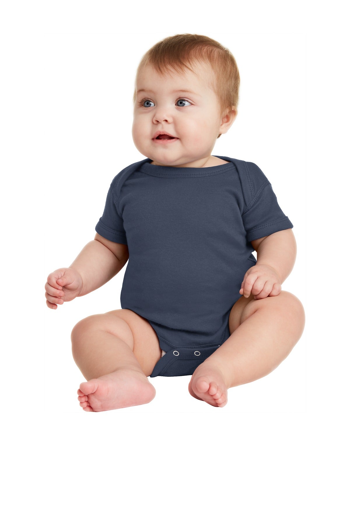 Infant Short Sleeve Baby Rib Bodysuit