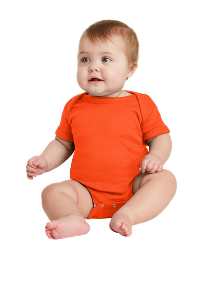 Infant Short Sleeve Baby Rib Bodysuit