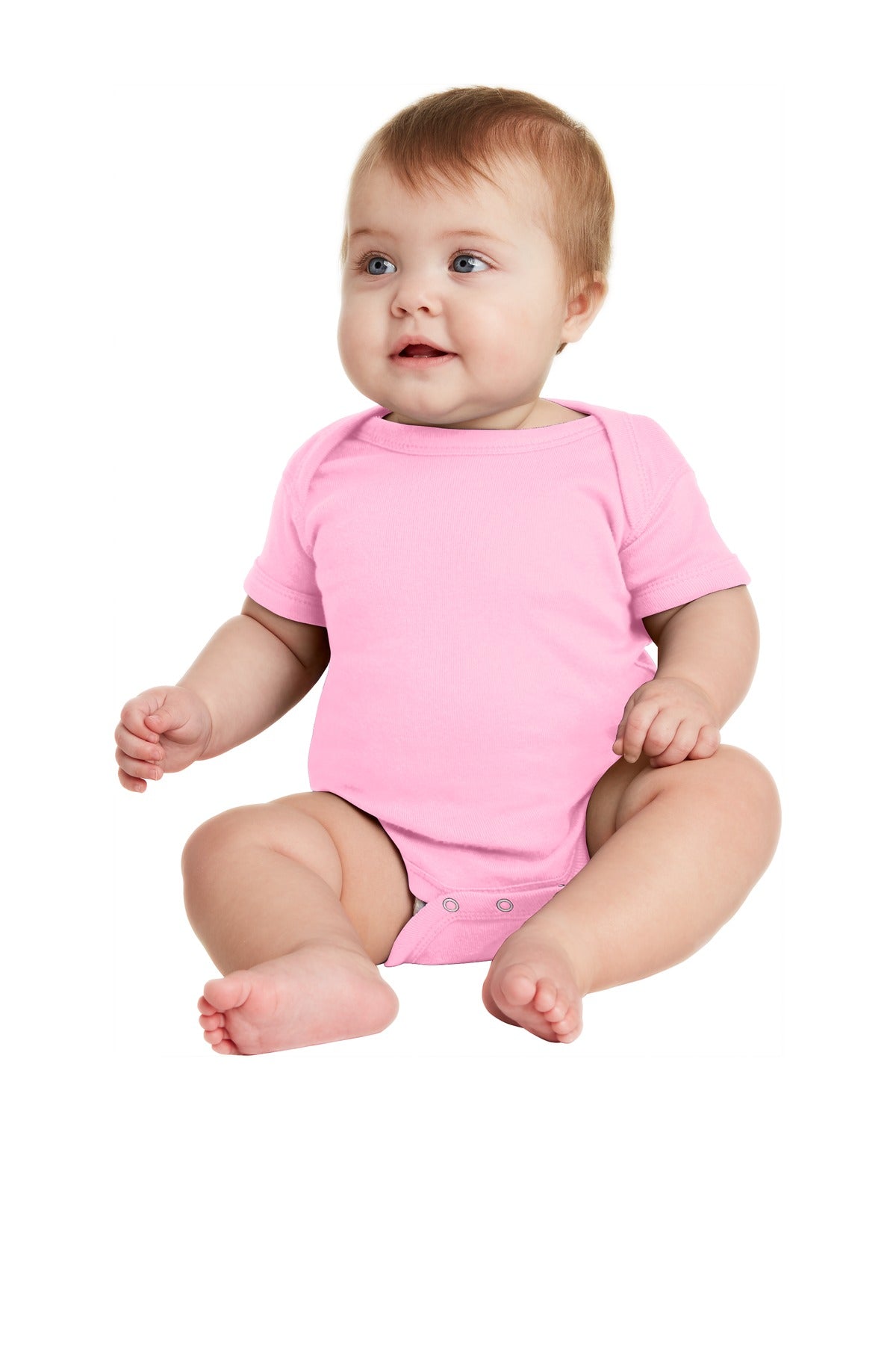 Infant Short Sleeve Baby Rib Bodysuit