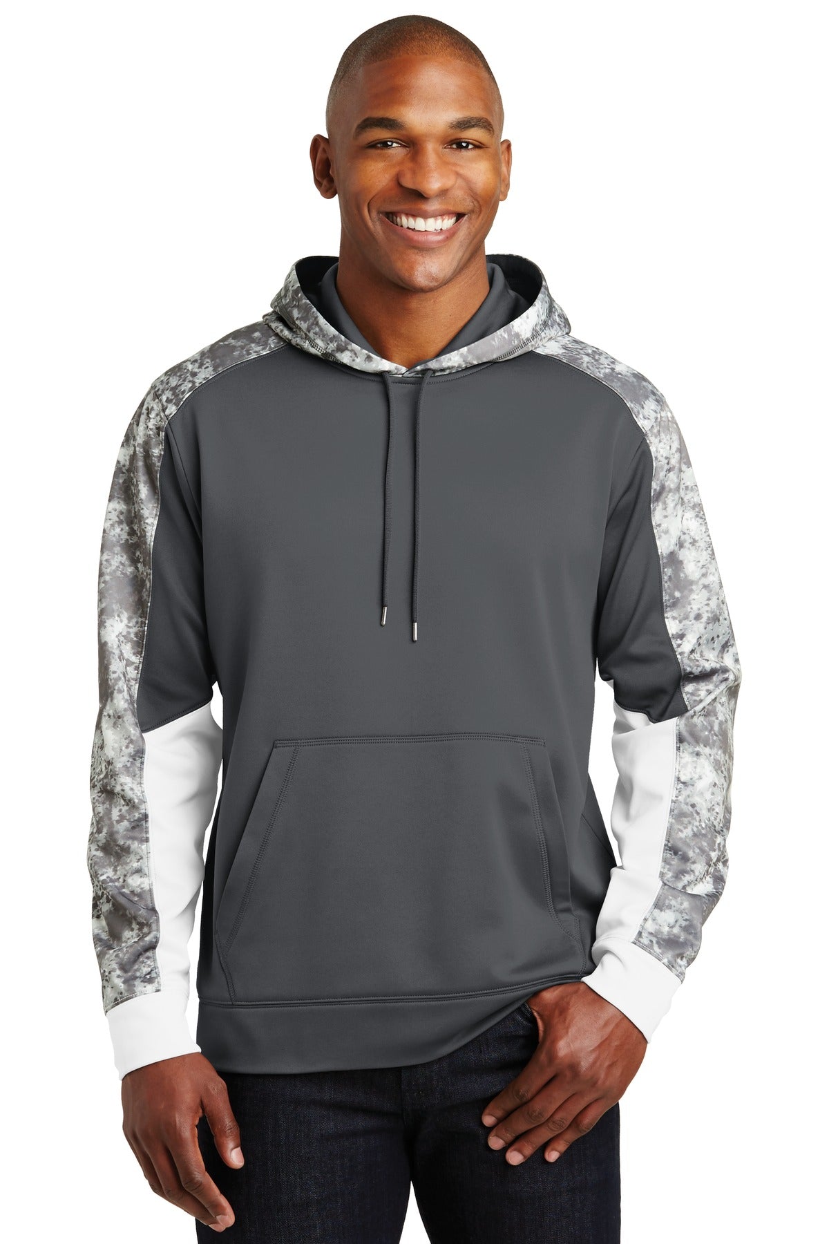 Sport-Wick® Mineral Freeze Fleece Colorblock Hooded Pullover