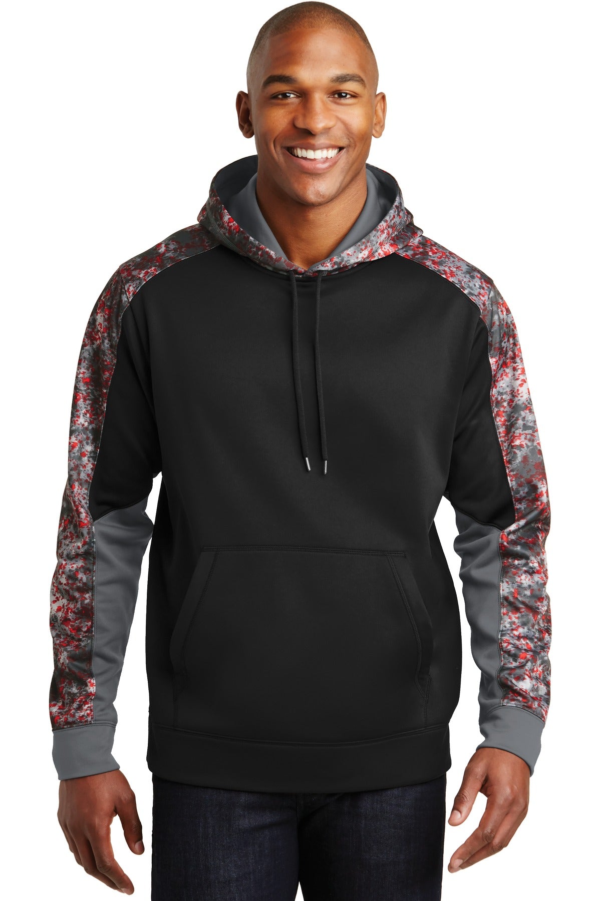 Sport-Wick® Mineral Freeze Fleece Colorblock Hooded Pullover