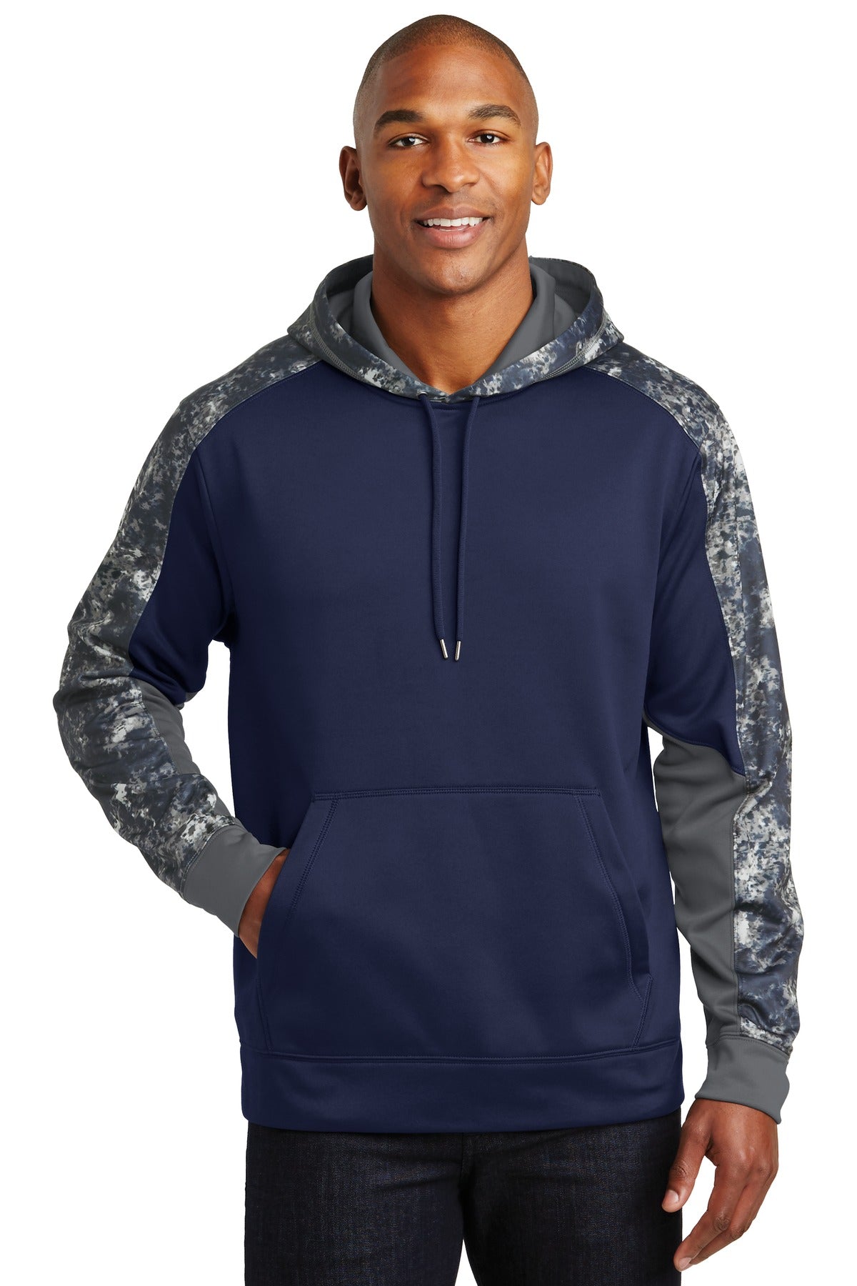 Sport-Wick® Mineral Freeze Fleece Colorblock Hooded Pullover