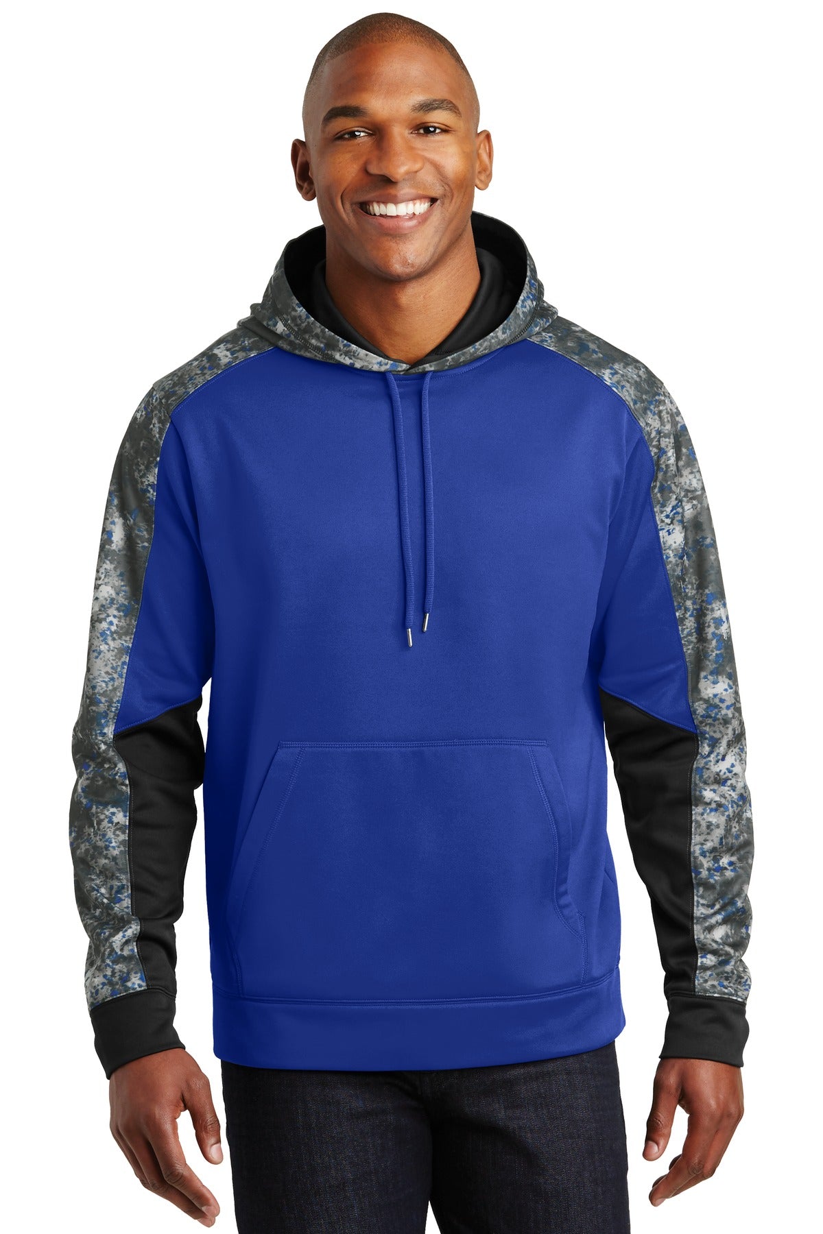Sport-Wick® Mineral Freeze Fleece Colorblock Hooded Pullover