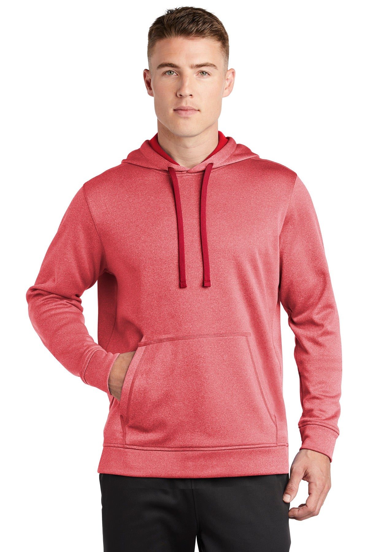 PosiCharge ® Sport-Wick ® Heather Fleece Hooded Pullover