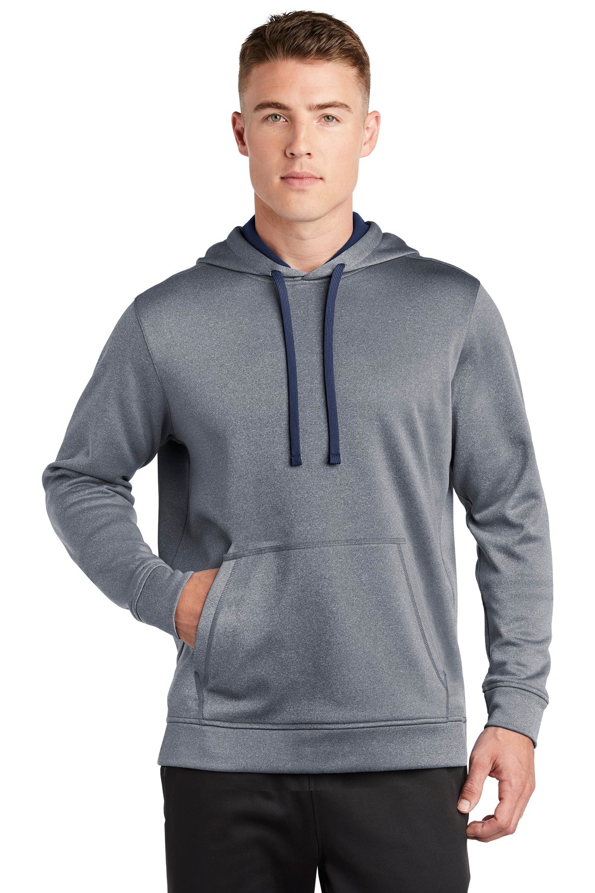 PosiCharge ® Sport-Wick ® Heather Fleece Hooded Pullover
